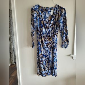 Cache snake print wrap dress (stretchy)